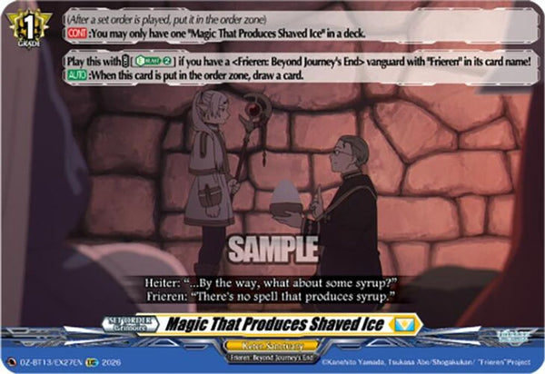 Magic That Produces Shaved Ice - DZ-BT13/EX27EN - Extra Common