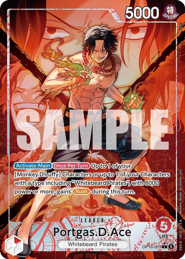 Portgas.D.Ace (001) (Alternate Art) - OP16-001 - Leader (Pre-Order)