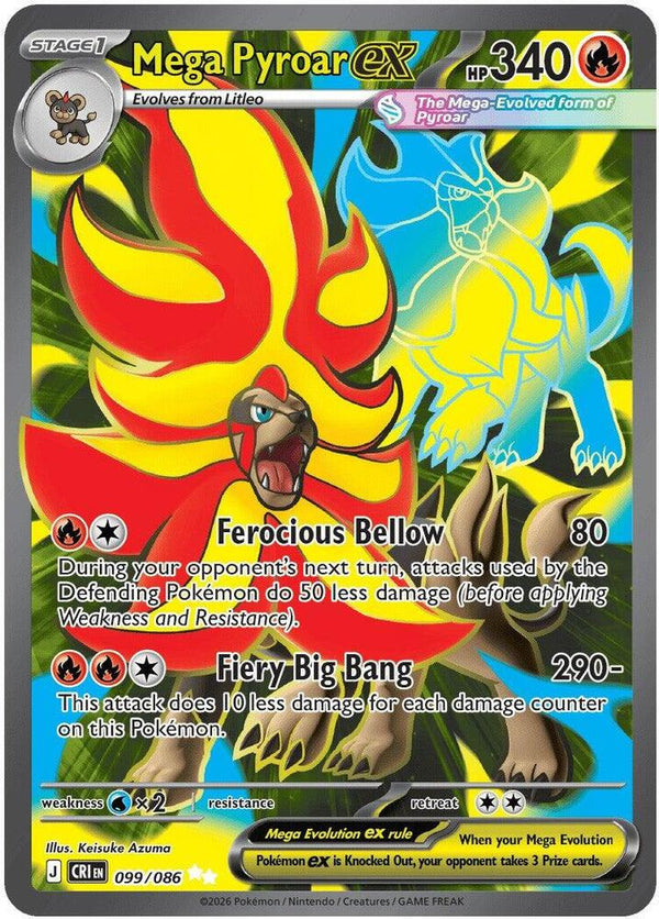 Mega Pyroar ex - 099/086 - Ultra Rare