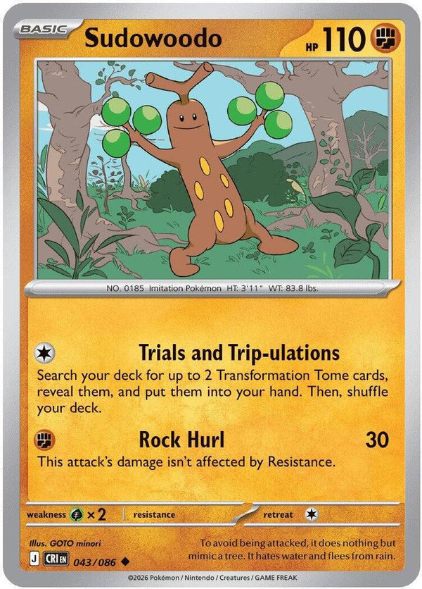 Sudowoodo - 043/086 - Uncommon