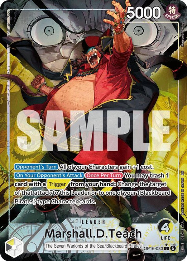 Marshall.D.Teach (080) (Alternate Art) - OP16-080 - Leader (Pre-Order)