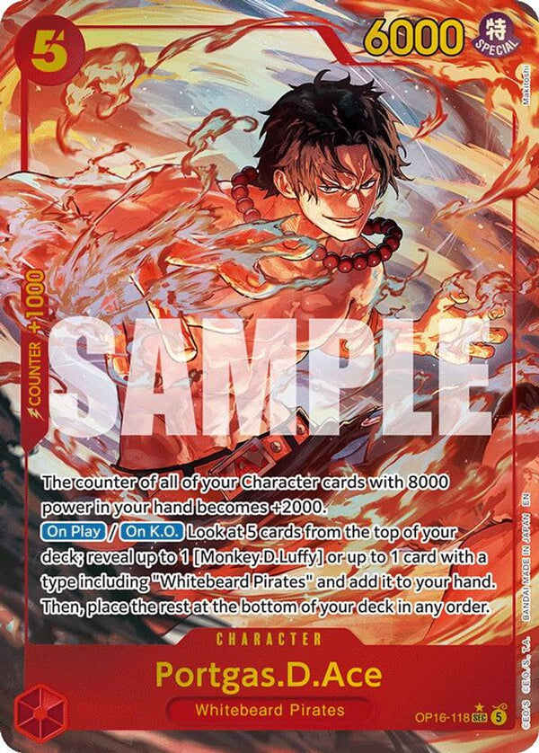 Portgas.D.Ace (118) (Alternate Art) - OP16-118 - Secret Rare