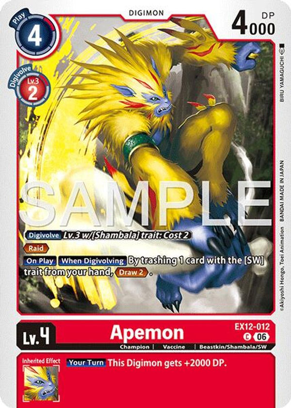 Apemon - EX12-012 - Common
