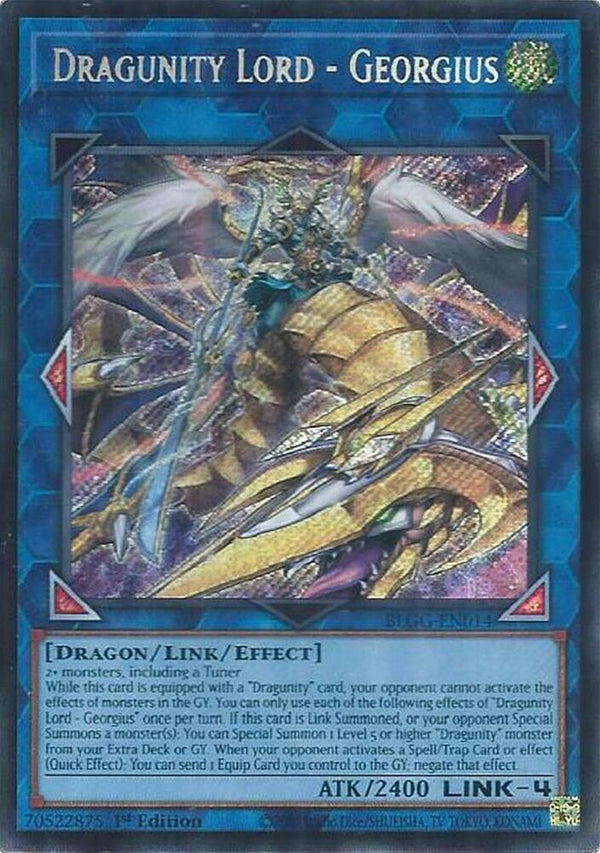 Dragunity Lord - Georgius - BLGG-EN014 - Secret Rare - 1st Edition