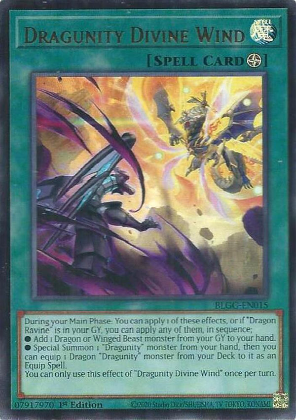 Dragunity Divine Wind - BLGG-EN015 - Ultra Rare - 1st Edition