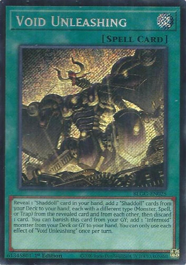 Void Unleashing - BLGG-EN025 - Secret Rare - 1st Edition