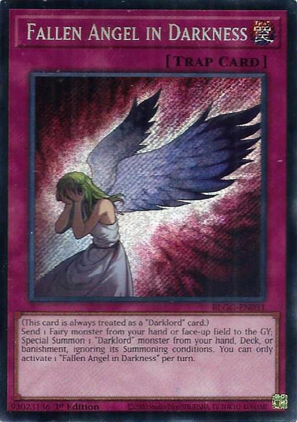 Fallen Angel in Darkness - BLGG-EN031 - Secret Rare - 1st Edition