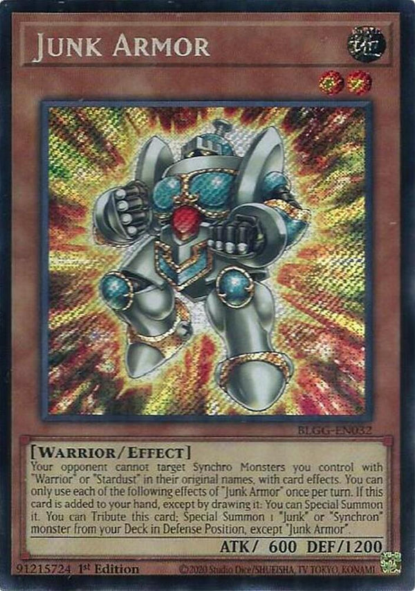 Junk Armor - BLGG-EN032 - Secret Rare - 1st Edition