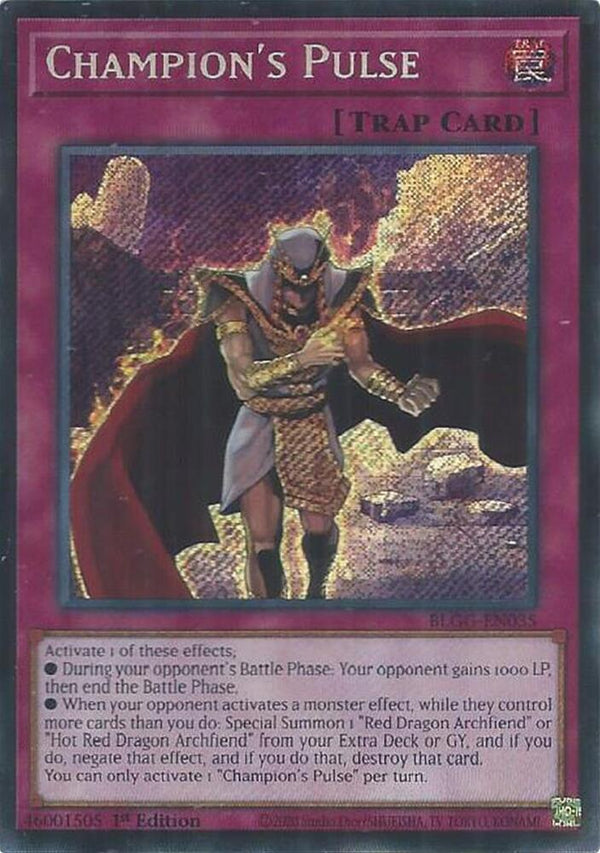 Champion's Pulse - BLGG-EN035 - Secret Rare - 1st Edition