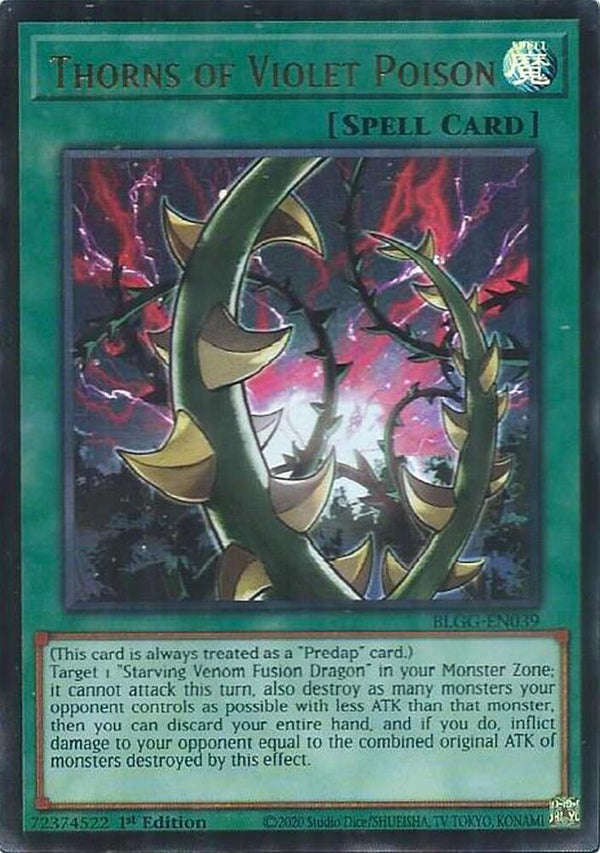 Thorns of Violet Poison - BLGG-EN039 - Ultra Rare - 1st Edition