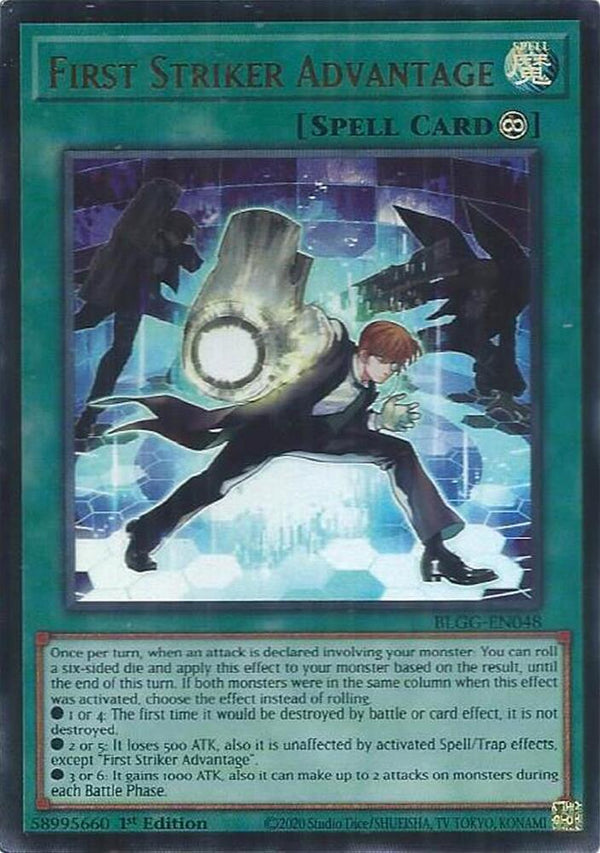 First Striker Advantage - BLGG-EN048 - Ultra Rare - 1st Edition