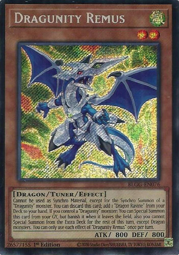 Dragunity Remus - BLGG-EN076 - Secret Rare - 1st Edition