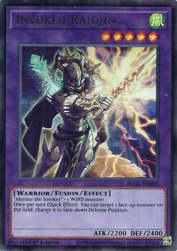 Invoked Raidjin - BLGG-EN085 - Ultra Rare - 1st Edition