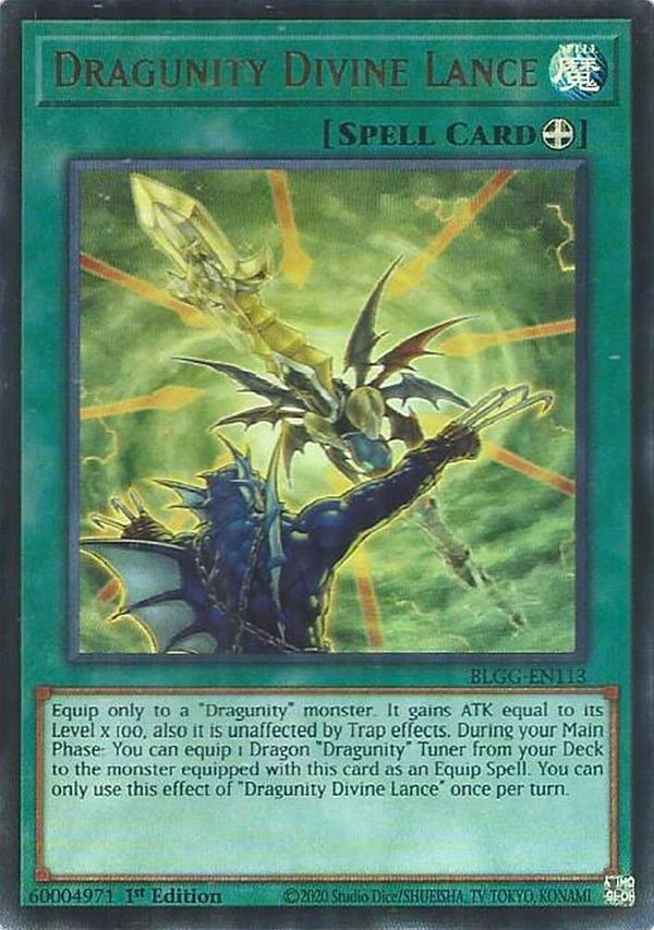Dragunity Divine Lance - BLGG-EN113 - Ultra Rare - 1st Edition