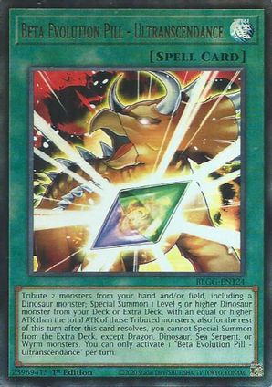 Beta Evolution Pill - Ultranscendance - BLGG-EN124 - Ultra Rare - 1st Edition