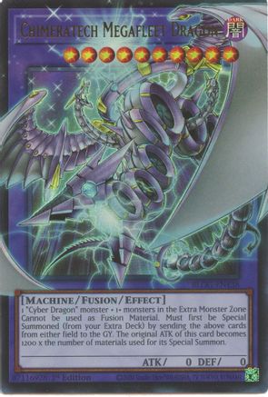 Chimeratech Megafleet Dragon - BLGG-EN138 - Ultra Rare (Overframe) - 1st Edition