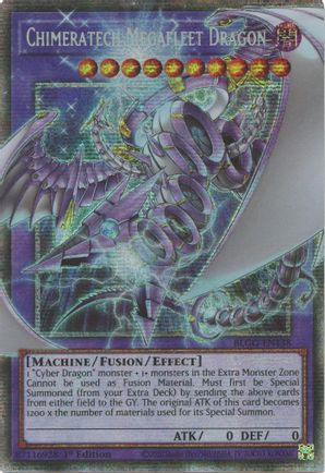Chimeratech Megafleet Dragon - BLGG-EN138 - Starlight Rare (Overframe) - 1st Edition