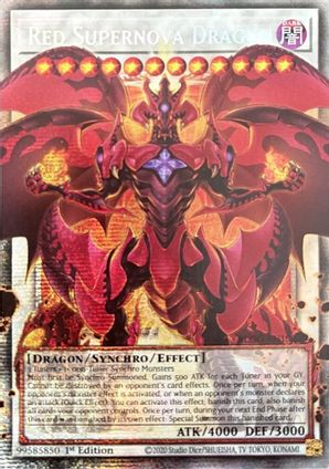 Red Supernova Dragon - BLGG-EN139 - Starlight Rare (Overframe) - 1st Edition