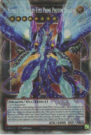 Number 62: Galaxy-Eyes Prime Photon Dragon - BLGG-EN140 - Starlight Rare (Overframe) - 1st Edition