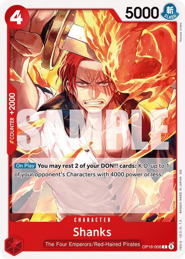 Shanks - OP16-006 - Common (Pre-Order)