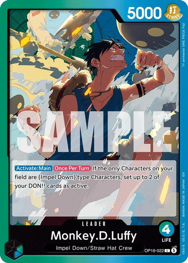 Monkey.D.Luffy (022) - OP16-022 - Leader (Pre-Order)