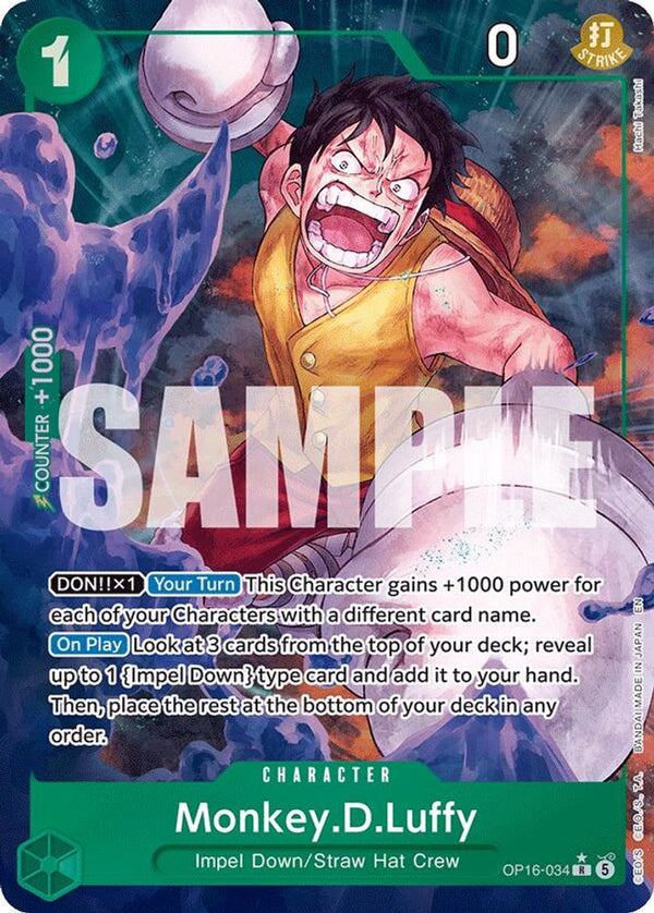 Monkey.D.Luffy (034) (Alternate Art) - OP16-034 - Rare (Pre-Order)