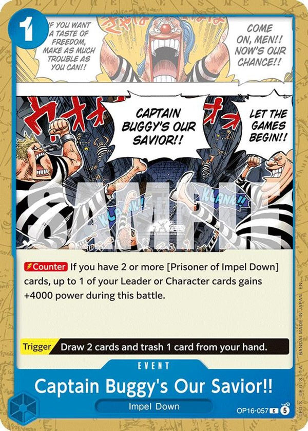 Captain Buggy's Our Savior!! - OP16-057 - Common (Pre-Order)