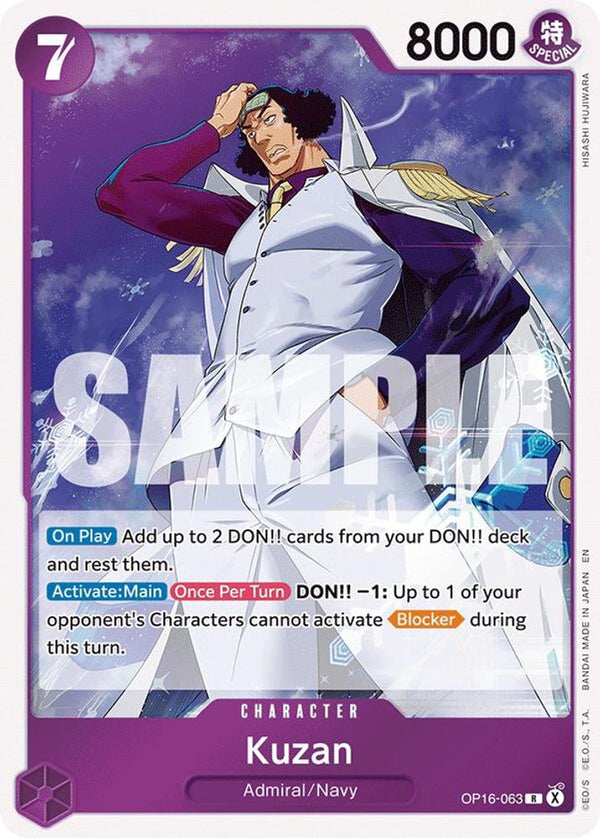 Kuzan - OP16-063 - Rare (Pre-Order)