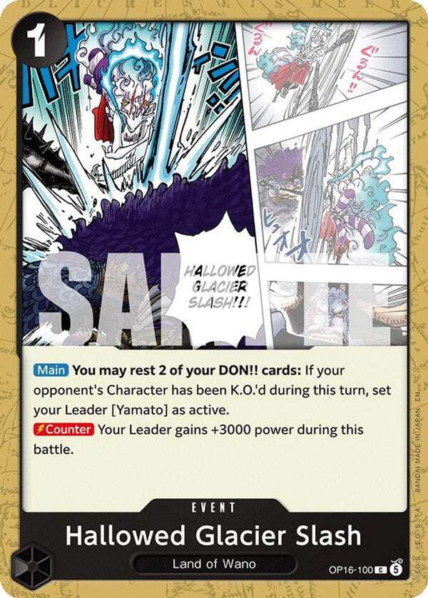 Hallowed Glacier Slash - OP16-100 - Common (Pre-Order)