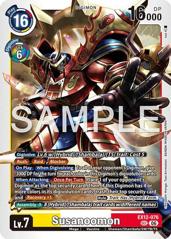 Susanoomon - EX12-076 - Secret Rare