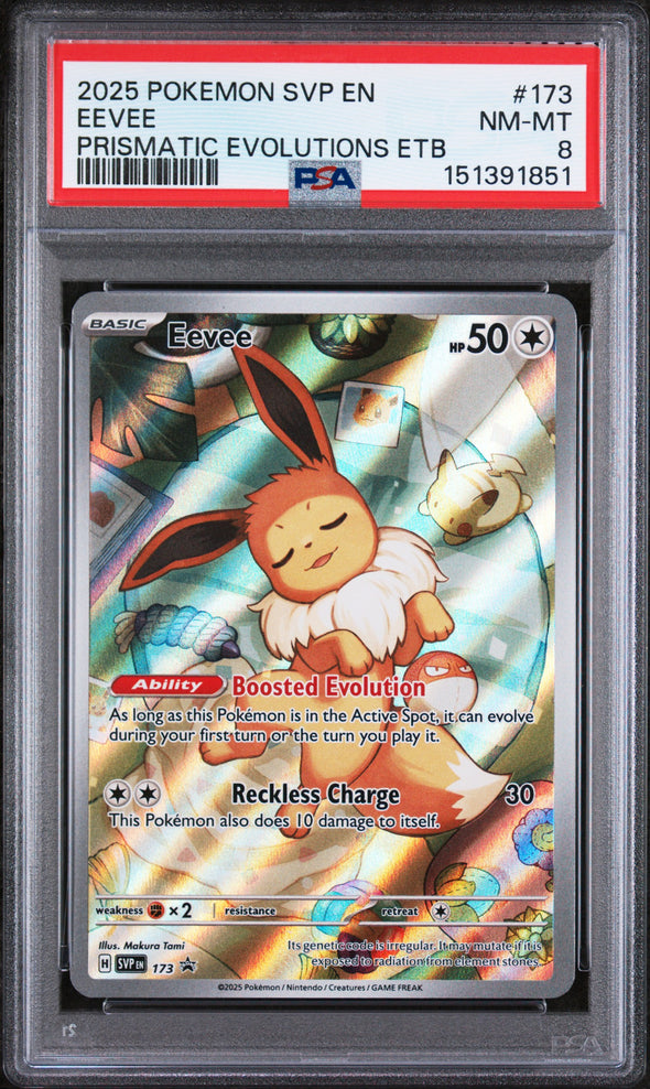 EEVEE (173) - POKEMON SVP EN-SV BLACK STAR PROMO - PRISMATIC EVOLUTIONS ETB - NM-MT 8