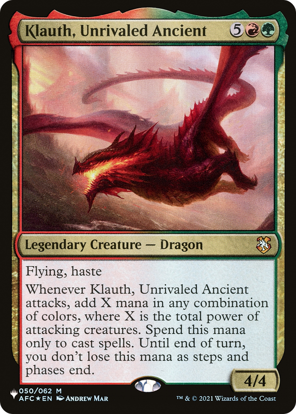 Klauth, Unrivaled Ancient - AFC Reprint (PLST)