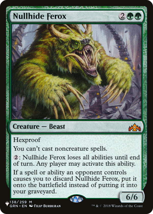 Nullhide Ferox - GRN Reprint (PLST)