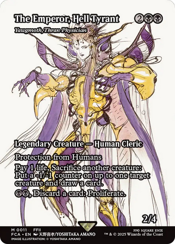 The Emperor, Hell-Tyrant // Yawgmoth, Thran Physician - Borderless (FCA)