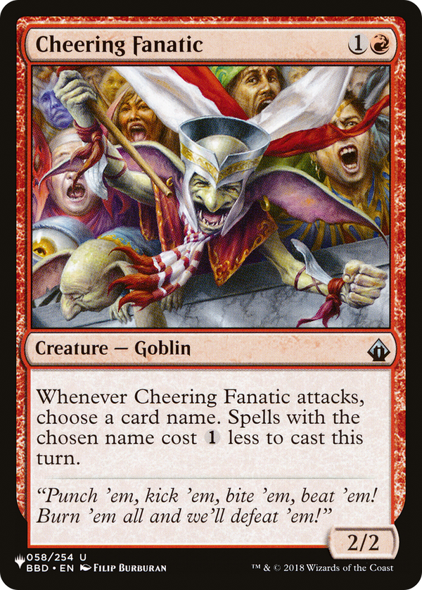 Cheering Fanatic - BBD Reprint (PLST)