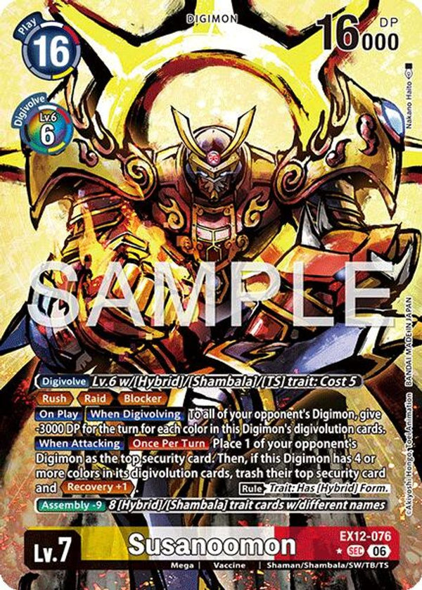 Susanoomon (Alternate Art) - EX12-076 - Secret Rare