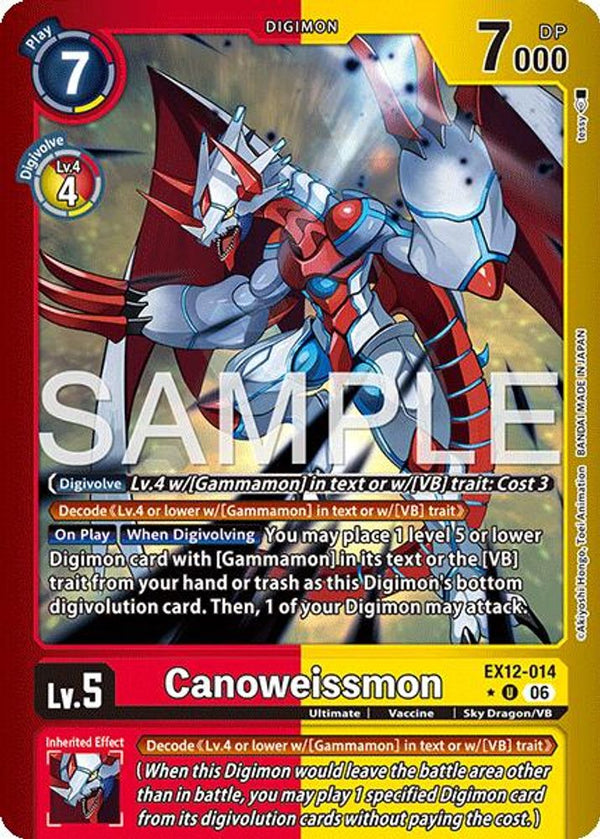 Canoweissmon (Limited Foil) - EX12-014 - Uncommon