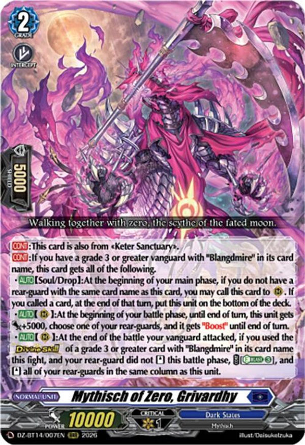 Mythisch of Zero, Grivardhy - DZ-BT14/007EN - Triple Rare