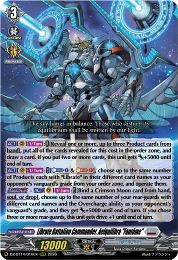 Librate Battalion Commander, Aelquilibra "Fantome" - DZ-BT14/010EN - Triple Rare