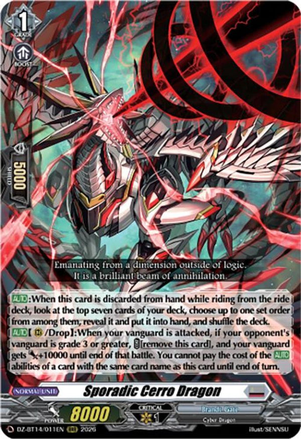 Sporadic Cerro Dragon - DZ-BT14/011EN - Triple Rare