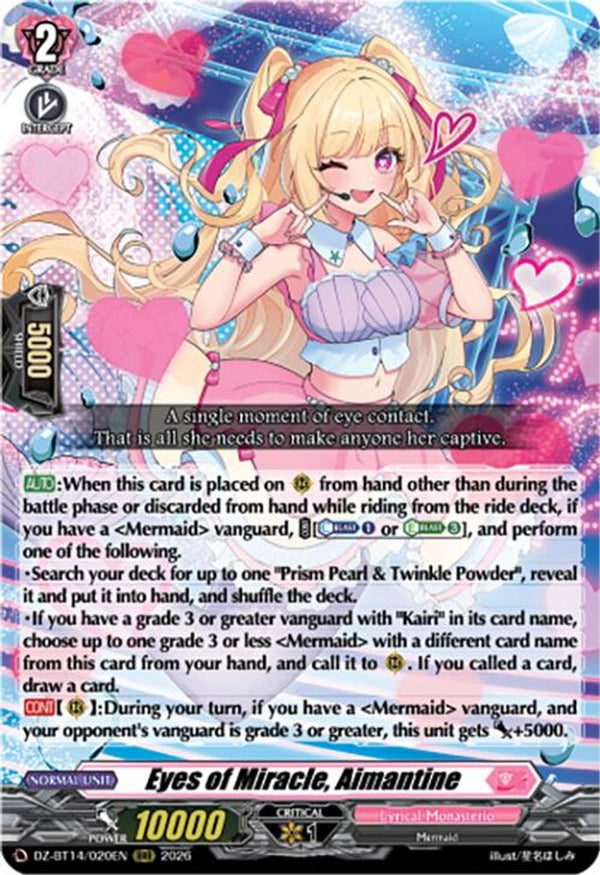 Eyes of Miracle, Aimantine - DZ-BT14/020EN - Triple Rare