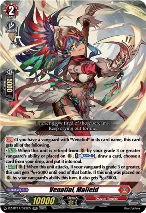 Venatiol, Malield - DZ-BT14/022EN - Double Rare