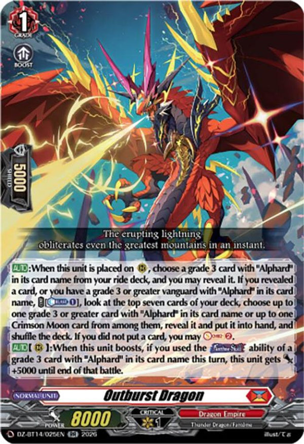Outburst Dragon - DZ-BT14/025EN - Double Rare