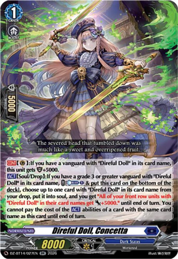 Direful Doll, Concetta - DZ-BT14/027EN - Double Rare