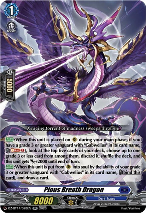 Pious Breath Dragon - DZ-BT14/028EN - Double Rare