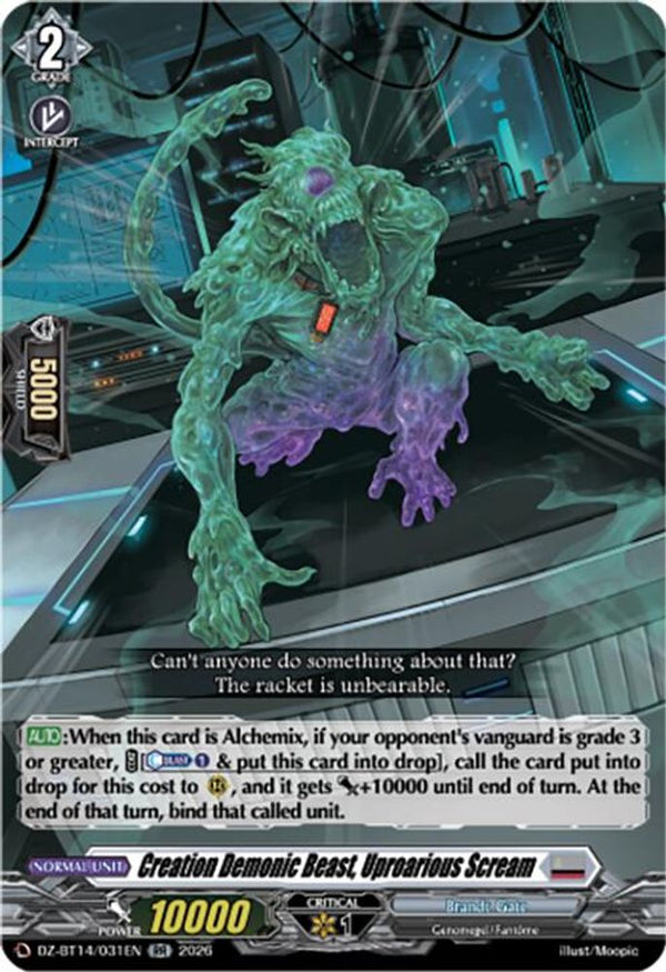 Creation Demonic Beast, Uproarious Scream - DZ-BT14/031EN - Double Rare
