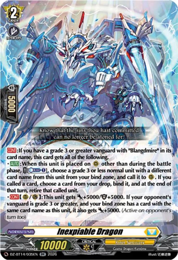 Inexpiable Dragon - DZ-BT14/035EN - Double Rare