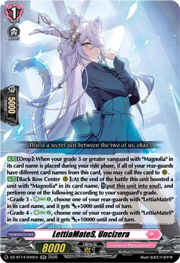 LettiaMateS, Uncizera - DZ-BT14/045EN - Double Rare