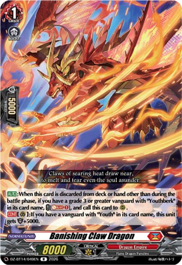 Banishing Claw Dragon - DZ-BT14/049EN - Rare