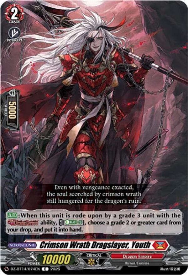 Crimson Wrath Dragslayer, Youth - DZ-BT14/074EN - Common
